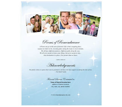 Angelic Funeral Flyer Template - The Funeral Program Site