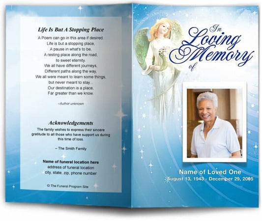 Angelic Funeral Program Template - The Funeral Program Site