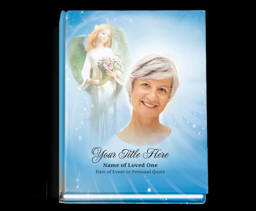 Angelic Perfect Bind Memorial Funeral Guest Book - The Funeral Program Site