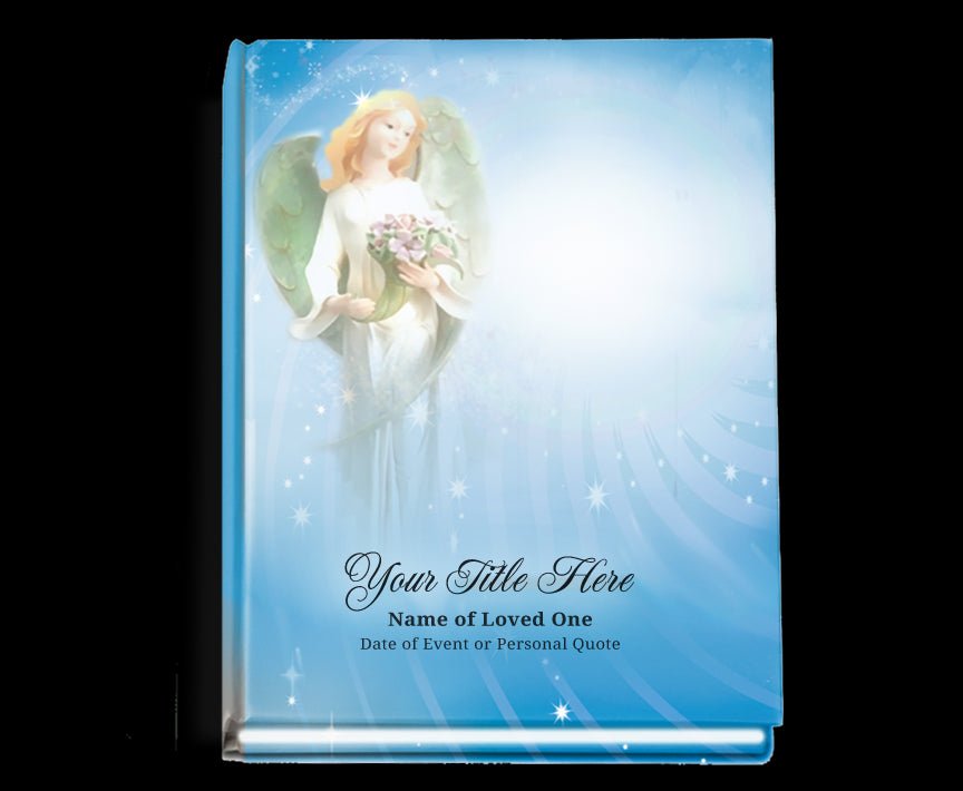 Angelic Perfect Bind Memorial Funeral Guest Book - The Funeral Program Site