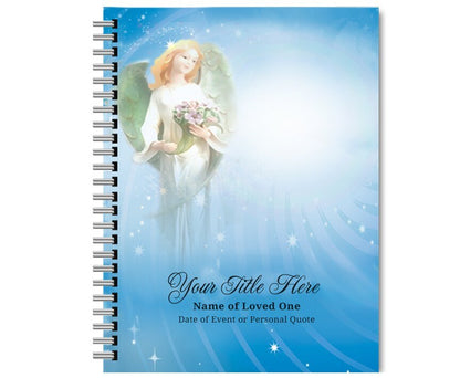 Angelica Spiral Wire Bind Memorial Funeral Guest Book - The Funeral Program Site