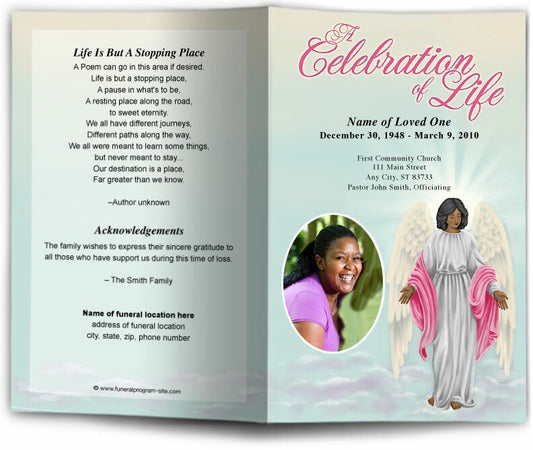 Angelina Funeral Program Template - The Funeral Program Site