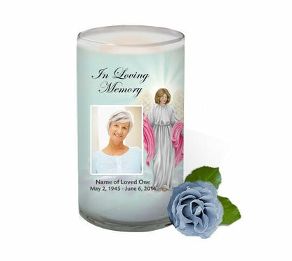 Angelina Personalized Glass Memorial Candle - The Funeral Program Site