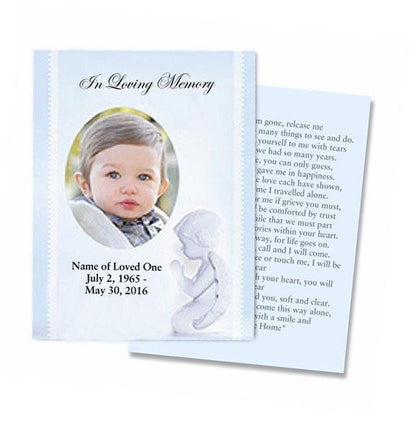 Angelo Small Memorial Card Template - The Funeral Program Site