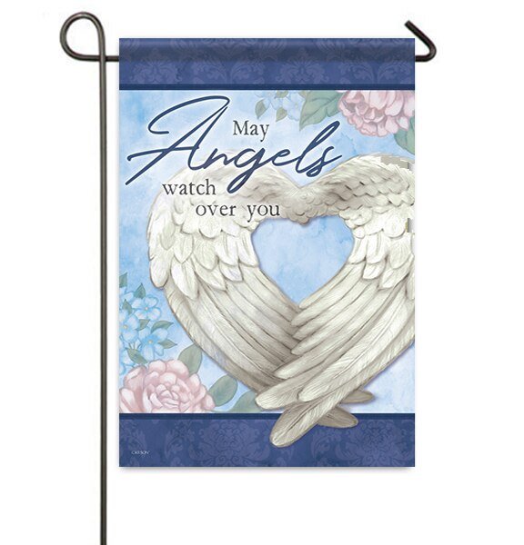 Angels Watch Over You Memorial Garden Flag - The Funeral Program Site