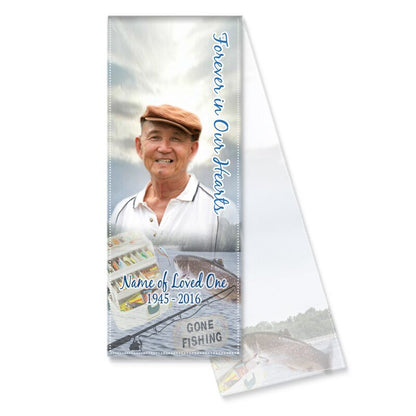 Angler In Loving Memory Comfort Wrap Scarf - The Funeral Program Site