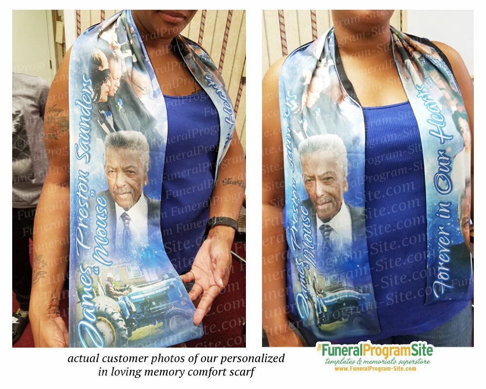 Angler In Loving Memory Comfort Wrap Scarf - The Funeral Program Site