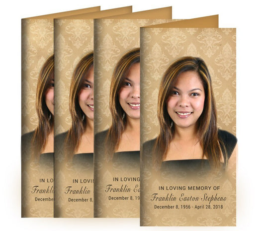 Annabelle Long Fold Program Design & Print (Pack of 50) - The Funeral Program Site