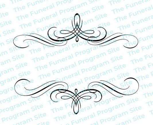 Arabesque Elegant Vector Flourish Border - The Funeral Program Site