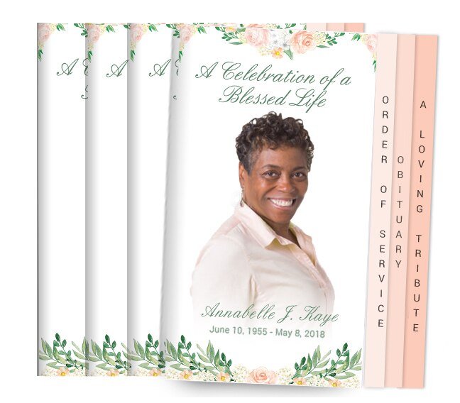 Ardor 8 - Sided Graduated Funeral Program Design & Print (Pack 50) - The Funeral Program Site