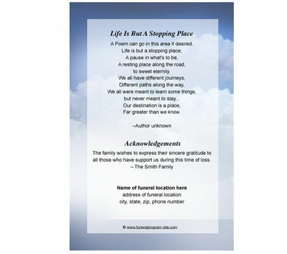 Army 4 - Sided Graduated Funeral Program Template - The Funeral Program Site