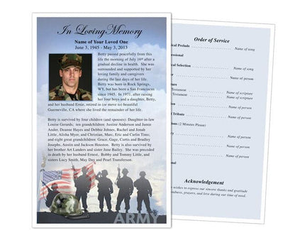 Army Funeral Flyer Template - The Funeral Program Site