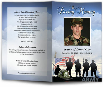 Army Funeral Program Template - The Funeral Program Site