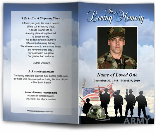 Army Funeral Program Template - The Funeral Program Site