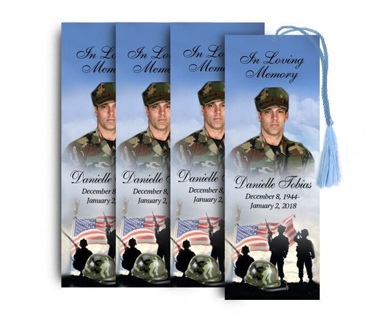 Army Memorial Funeral Bookmark Design & Print (Pack of 50) - The Funeral Program Site