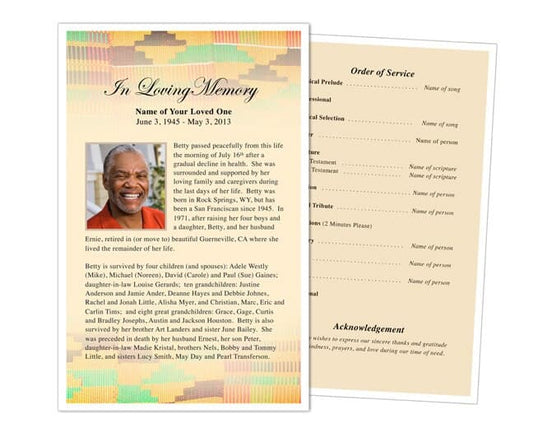 Ashanti Funeral Flyer Template - The Funeral Program Site