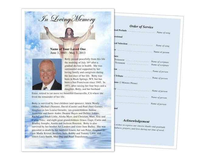 Assurance Funeral Flyer Template - The Funeral Program Site