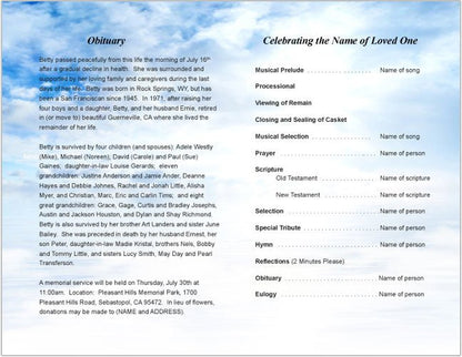 Assurance Funeral Program Template - The Funeral Program Site