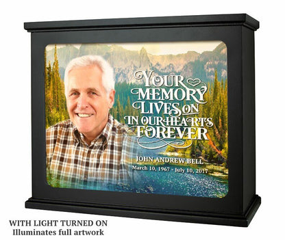 At The Lake Photo Light Box Memorial - The Funeral Program Site