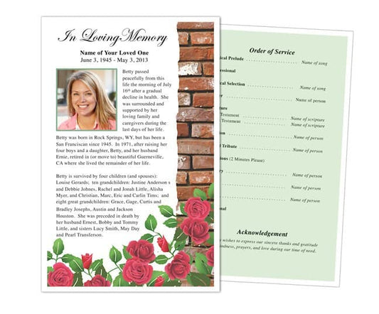 Austere Funeral Flyer Template - The Funeral Program Site