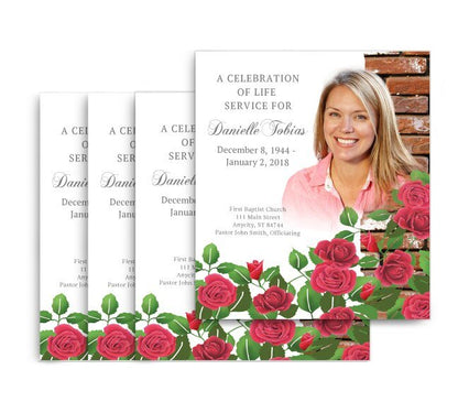 Austere Memorial Cards Done For You Design & Print (Pack of 50) - The Funeral Program Site