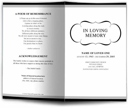 Austin Funeral Program Template - The Funeral Program Site