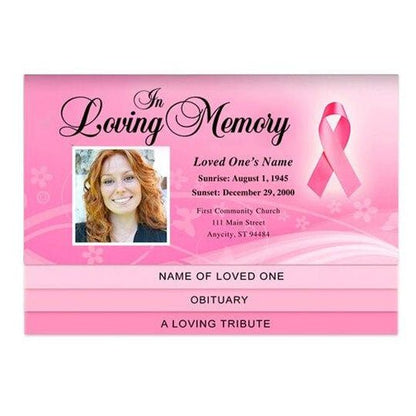 Awareness 8 - Sided Graduated Bottom Fold Template - The Funeral Program Site