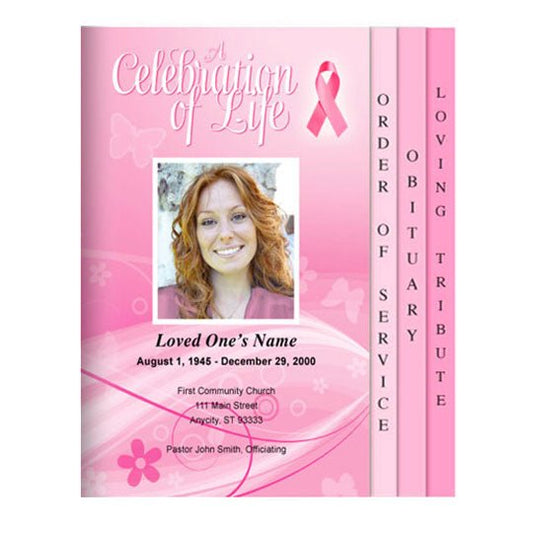 Awareness 8 - Sided Graduated Program Template - The Funeral Program Site