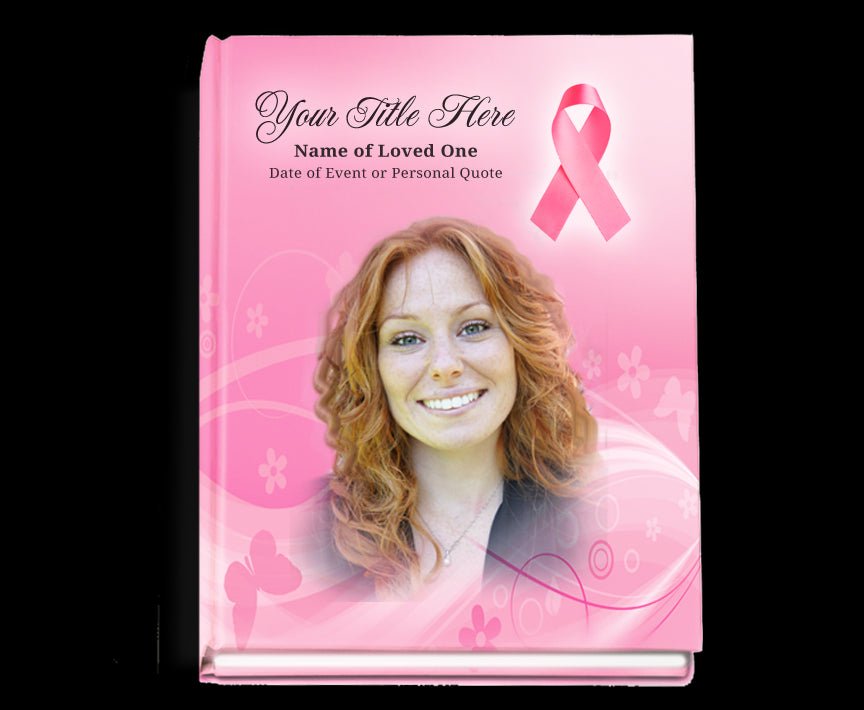 Awareness Perfect Bind Memorial Funeral Guest Book - The Funeral Program Site