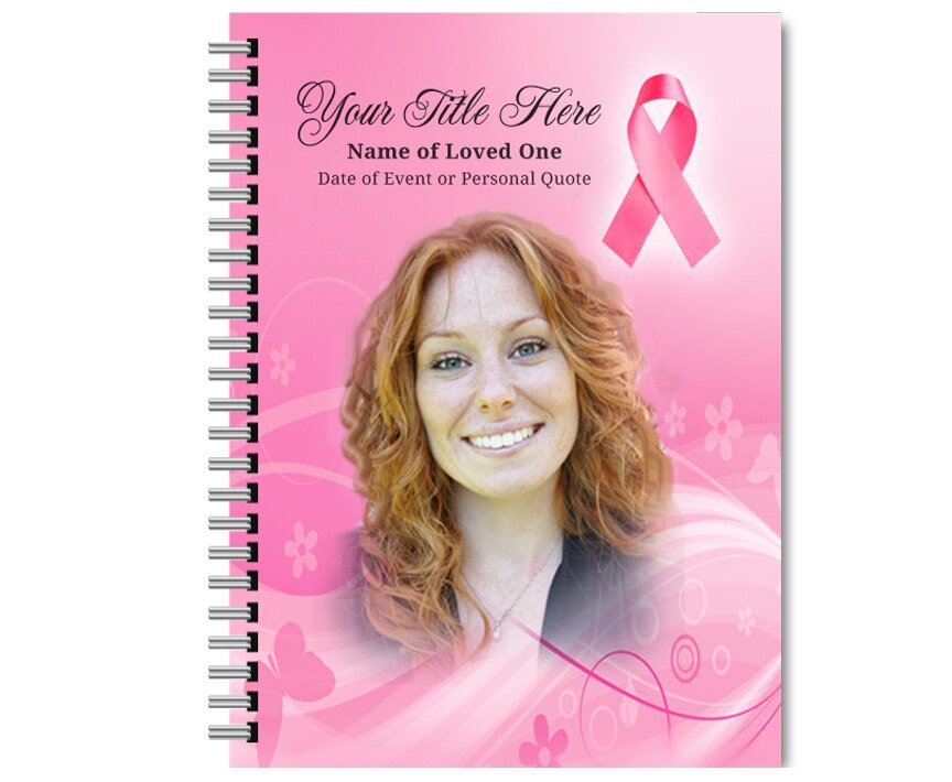 Awareness Spiral Wire Bind Funeral Guest Book - The Funeral Program Site