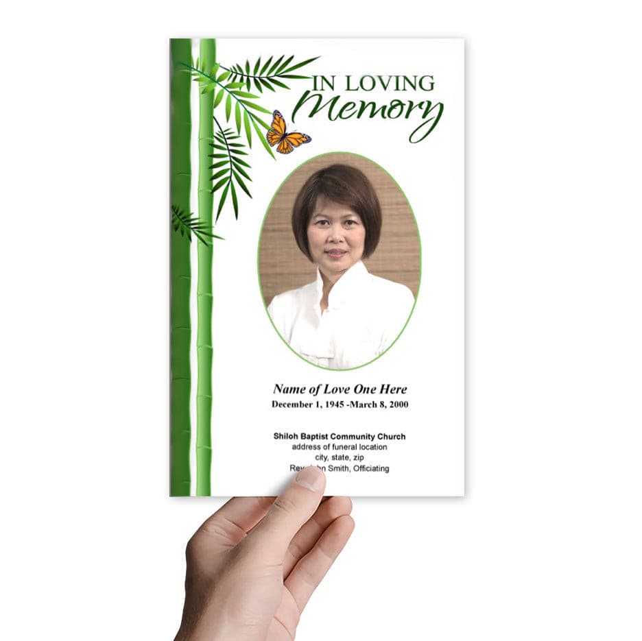 Bamboo Funeral Program Template - The Funeral Program Site