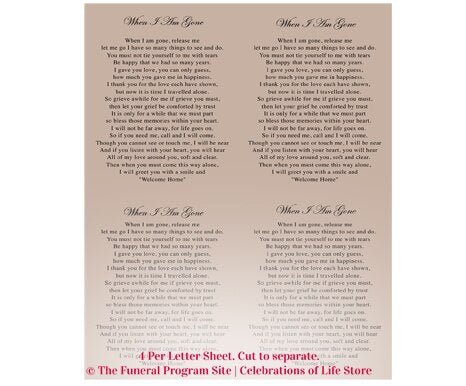 Barn Small Memorial Card Template - The Funeral Program Site