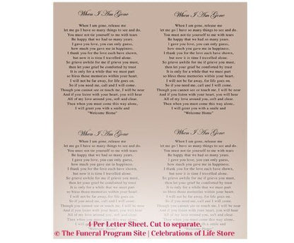 Barn Small Memorial Card Template - The Funeral Program Site