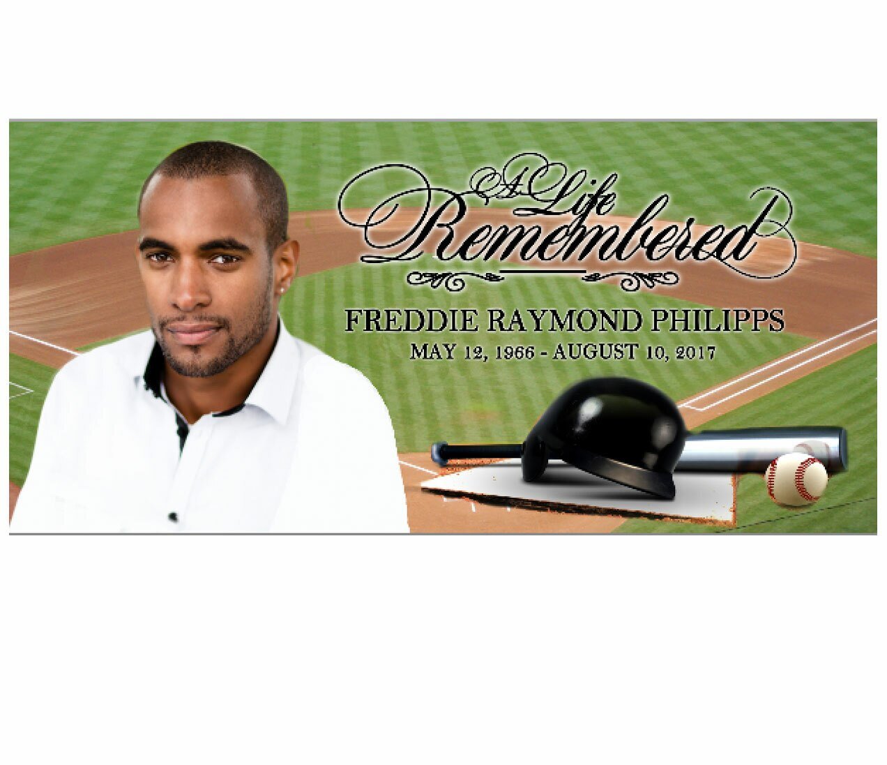 Baseball Casket Head Panel Insert - The Funeral Program Site