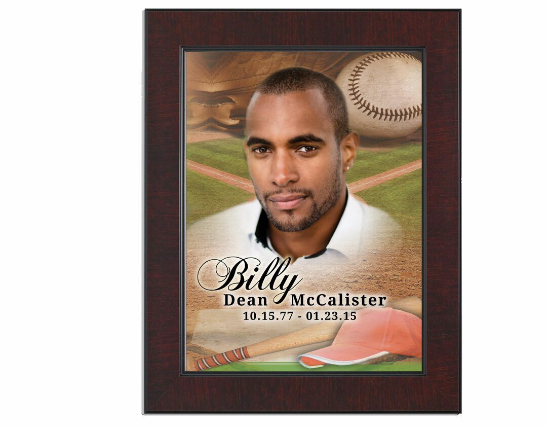 Baseball Funeral Poster Memorial Portrait - The Funeral Program Site