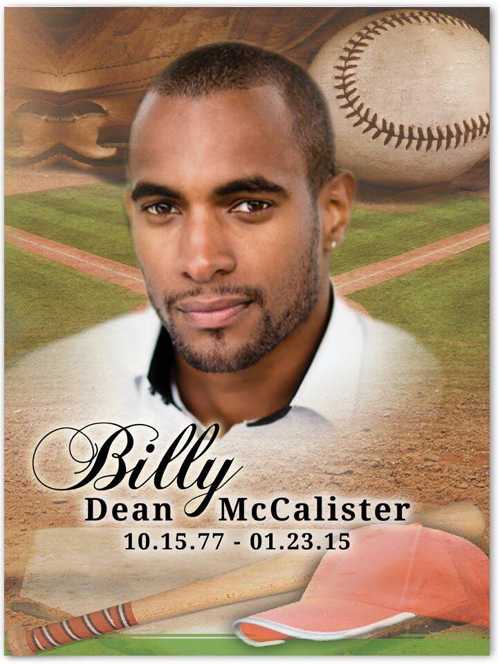 Baseball Funeral Poster Memorial Portrait - The Funeral Program Site