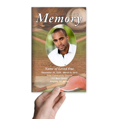 Baseball Funeral Program Template - The Funeral Program Site