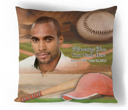 Baseball In Loving Memory Memorial Pillow - The Funeral Program Site