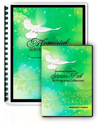 Basic Starter30 BiFold Funeral Program Software Package - The Funeral Program Site