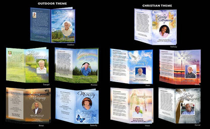 Basic Starter30 BiFold Funeral Program Software Package - The Funeral Program Site