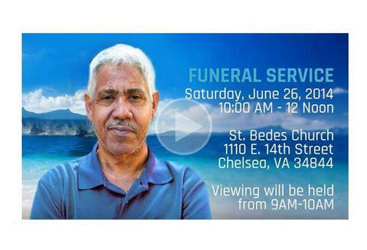 Beach Social Media Funeral Service Announcement Video 1080p - The Funeral Program Site