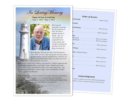 Beacon Funeral Flyer Template - The Funeral Program Site