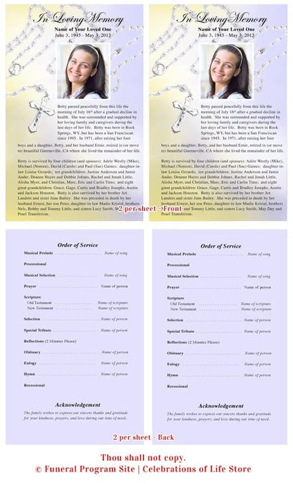 Beads Funeral Flyer Template - The Funeral Program Site