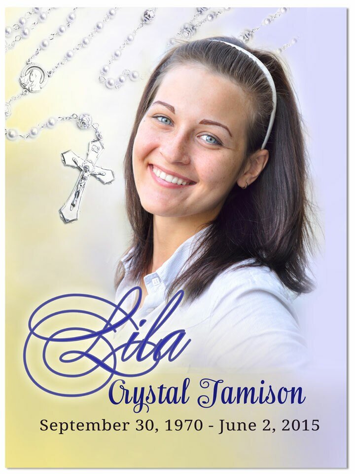 Beads Funeral Poster Memorial Portrait - The Funeral Program Site