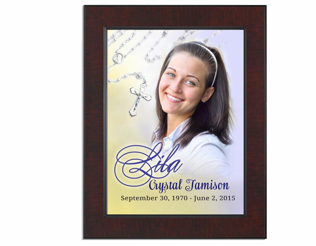 Beads Funeral Poster Memorial Portrait - The Funeral Program Site