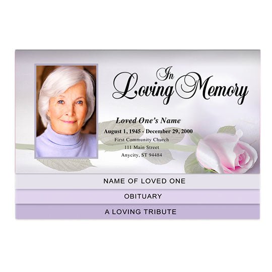 Beloved 8 - Sided Graduated Bottom Fold Template - The Funeral Program Site