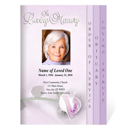 Beloved 8 - Sided Graduated Funeral Program Template - The Funeral Program Site