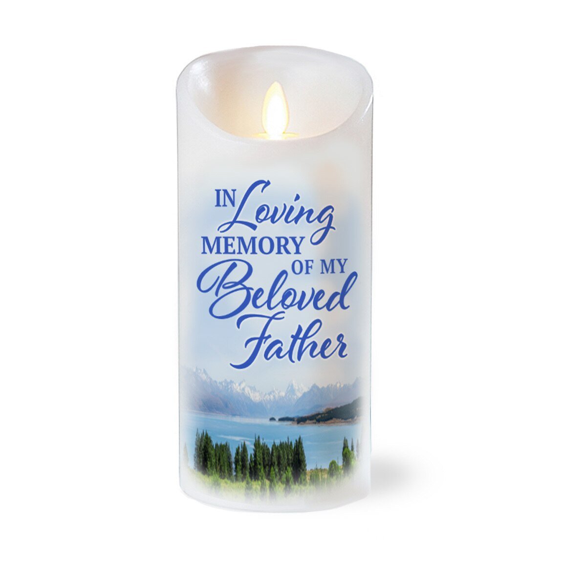 Beloved Father Dancing Wick LED Memorial Candle - The Funeral Program Site