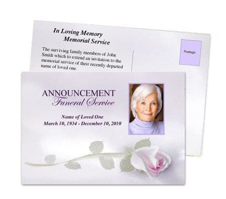 Beloved Funeral Announcement Template - The Funeral Program Site