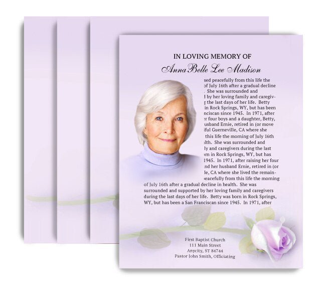 Beloved Funeral Flyer Design & Print (Pack of 50) - The Funeral Program Site